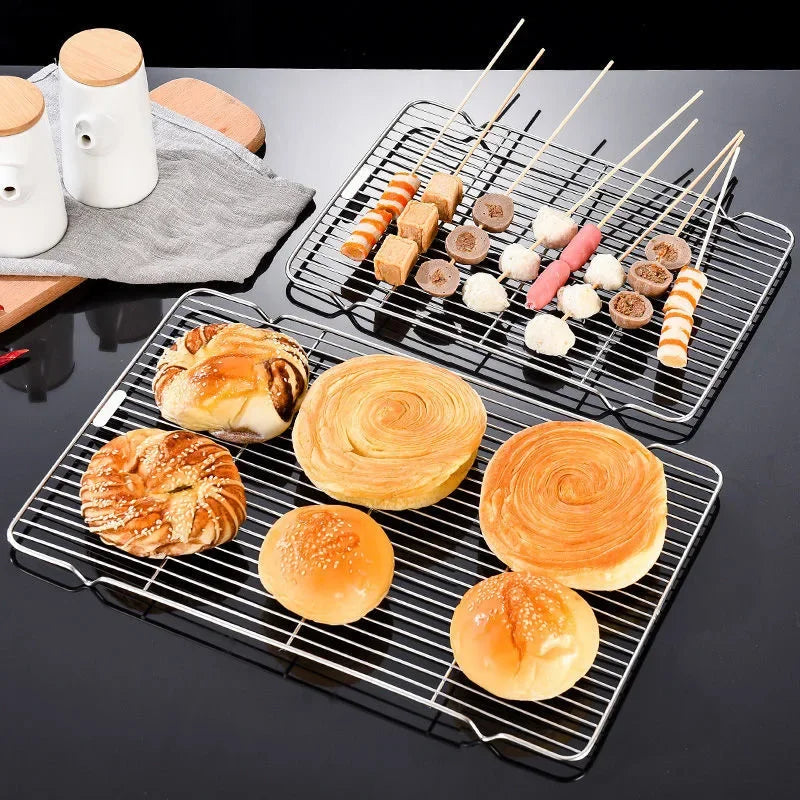 Baking Sheet with Removable Cooling Rack, Stainless Steel Baking Pan Set, Non-Toxic, Oven Safe, BBQ Tray, Dishwasher Safe