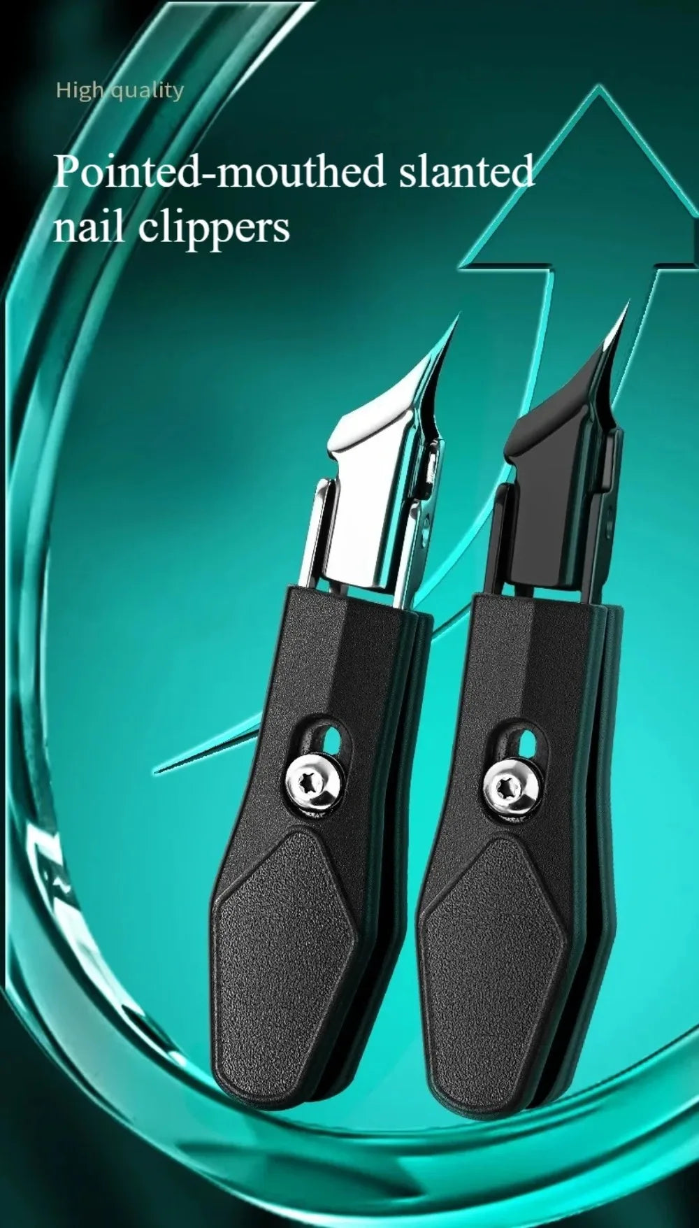 25 °   Coupe-ongles à bord incliné, large ouverture en acier inoxydable, outils professionnels pour ongles incarnés, bec d'aigle, coupe-ongles obliques