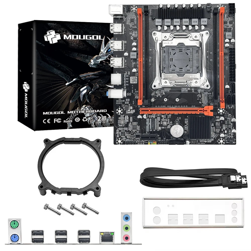 Kit de carte mère MOUGOL X99 avec processeur Intel Xeon E5 2680 V4 et DDR4 8Gx2 2133 MHz, RAM double canal M.2 NVME pour ordinateur de bureau de jeu
