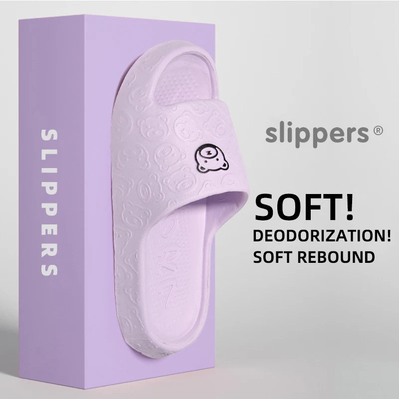 Women's EVA Summer Slippers, Comfortable Slip-on Indoor Shoes, Cute Cartoon Design