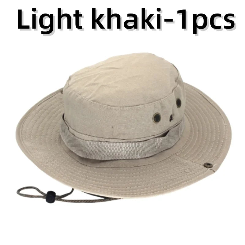 Chapeau de soleil pour hommes et femmes, casquette de Camouflage, pour Sports de plein air, seau, pêche, randonnée, chasse, 60CM