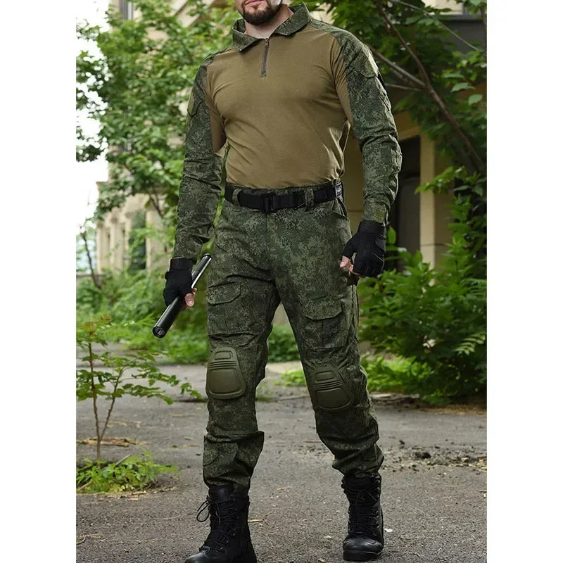 Tenues de sport tactiques d'extérieur, uniformes d'entraînement, ensembles de chasse camouflage, chemises et pantalons de randonnée pour hommes
