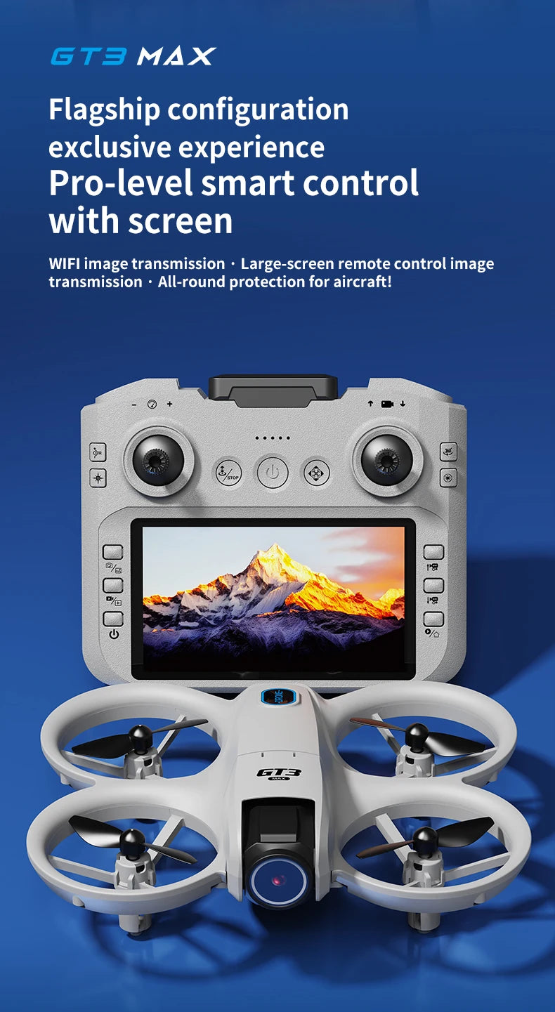 Drone Lenovo Gt3 Max 8k Hd Fotografía Aérea Pantalla Grande Posicionamiento de Flujo Óptico Motor Sin Escobillas Evitación Inteligente de Obstáculos