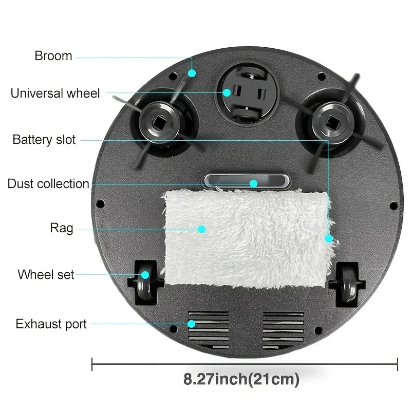 Nuevo robot aspirador inteligente 3 en 1 2026, 4000 Pa de succión, máquina de limpieza doméstica totalmente automática, carga USB, aspiradora inteligente