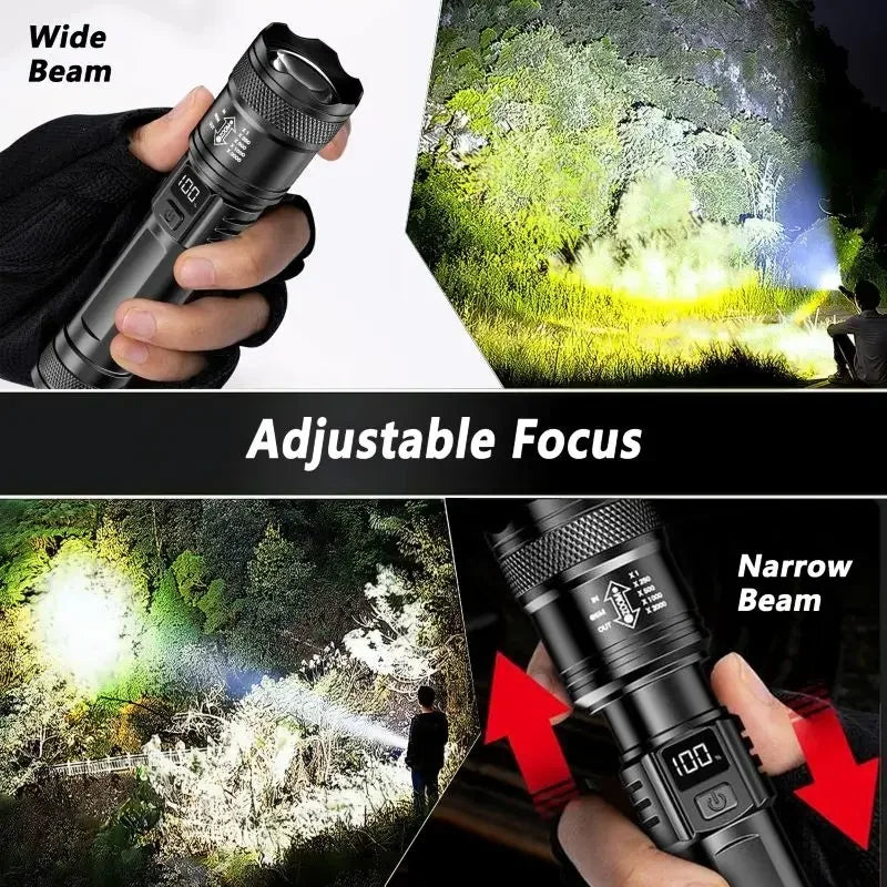 Lampe frontale puissante à LED portable avec capteur, rechargeable par USB, lampe torche frontale pour camping, pêche, lanterne d'urgence