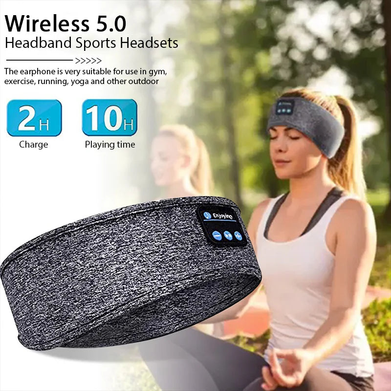 Wireless Bluetooth Headband Headphones, Music Headband, Sports Headband, Running Headband, Fitness Headband, Sweatband, Earphones, Soft Sleep Mask, Headset