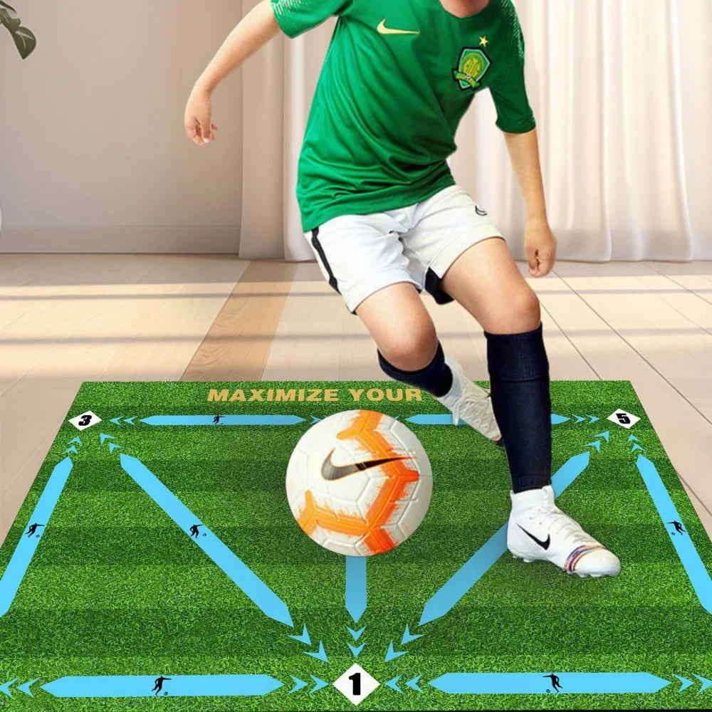 Tapis d’Entraînement Football Antidérapant Pliable — Enfants & Adultes