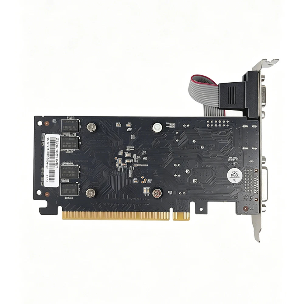 Carte graphique KONALET GT210 1 Go HDMI VGA DVI à profil bas pour PC de bureau, vidéo de bureau, double affichage