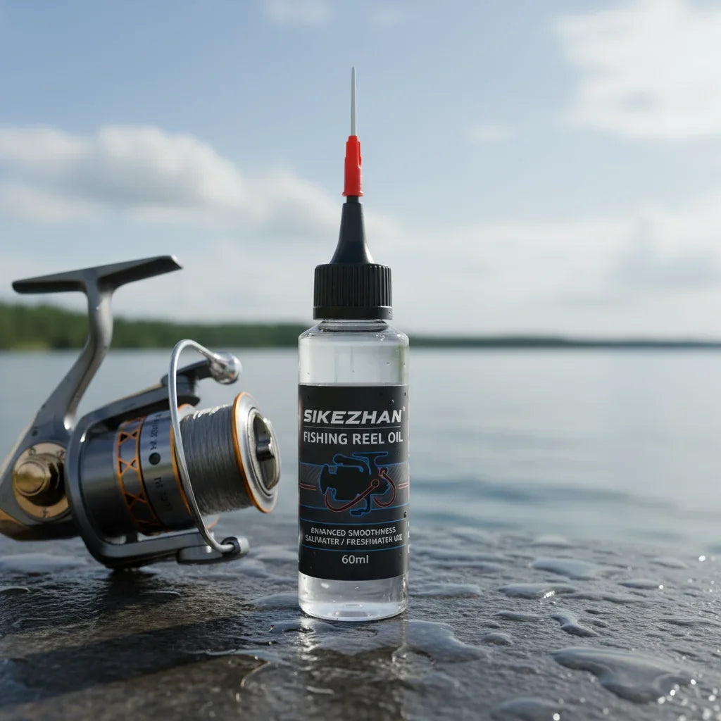 Huile pour moulinet de pêche avec aiguille de précision – Lubrifiant pour moulinet pour une coulée fluide et une protection contre la corrosion, une utilisation en eau salée et en eau douce