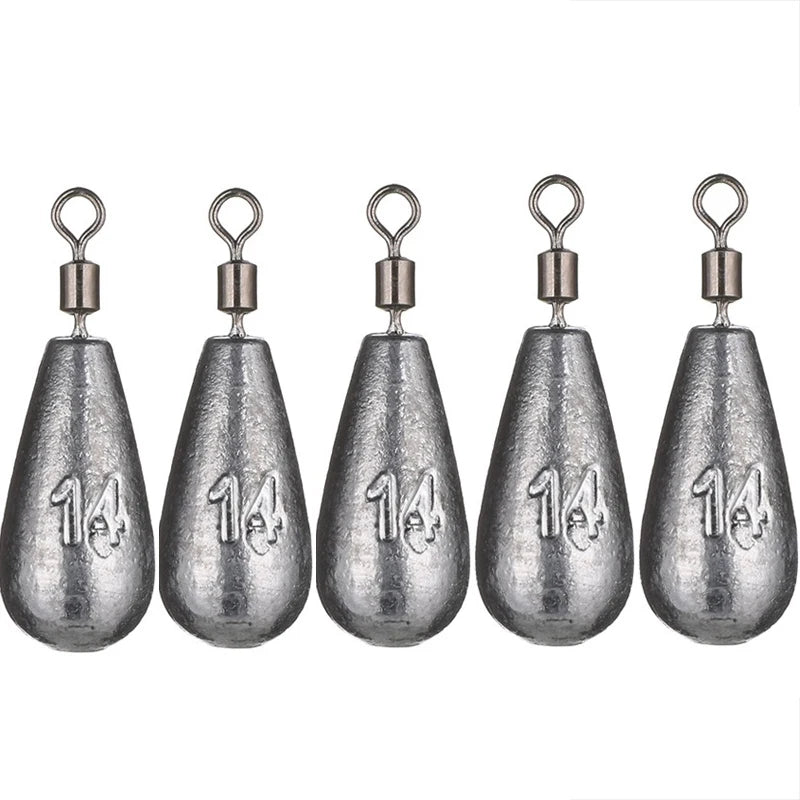 Poids en forme de goutte d'eau pour la pêche à la carpe, accessoire pour appât, 3.5g, 5g, 7g, 10g, 14g, 20g, lot de 5 pièces