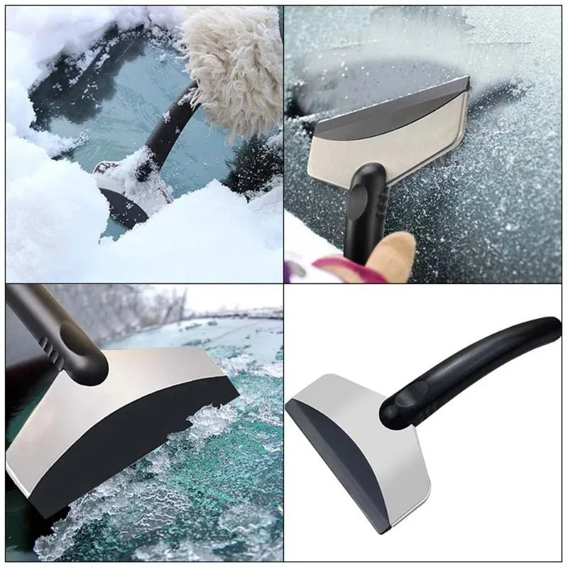 Pala de nieve multifunción para coche, 2 piezas, descongelación de parabrisas de invierno, rascador de hielo, herramientas de eliminación de nieve de vidrio, accesorios de automóvil