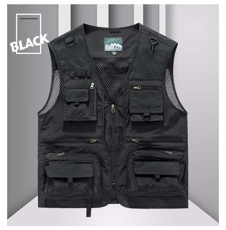 FGKKS – gilet multi-poches pour hommes, nouveau gilet de pêche respirant pour l'extérieur, design de qualité, veste de loisirs de haute technologie pour hommes