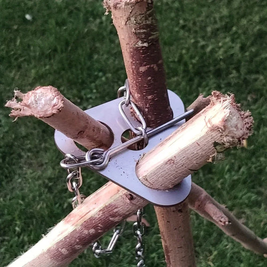 Trépied barbecue camping en acier inoxydable – Support suspendu portable et détachable pour feu de joie