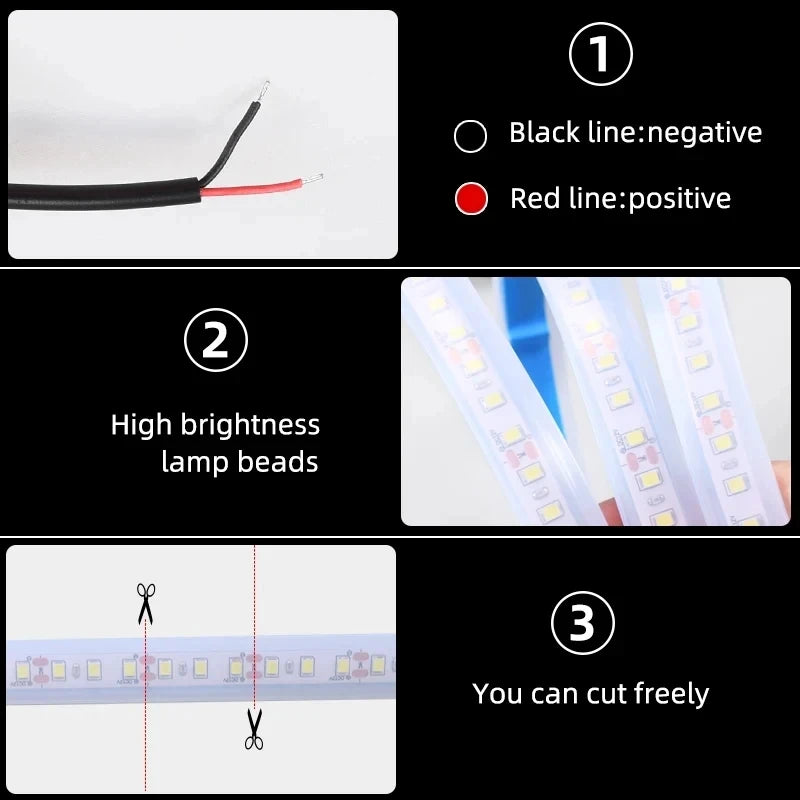 LED Daytime Running Lights for Car Hood, Scanning Start, Decorative Lights, Automatic Engine Hood Guide DRL, Decorative Ambient Lamp, 12V, 150cm