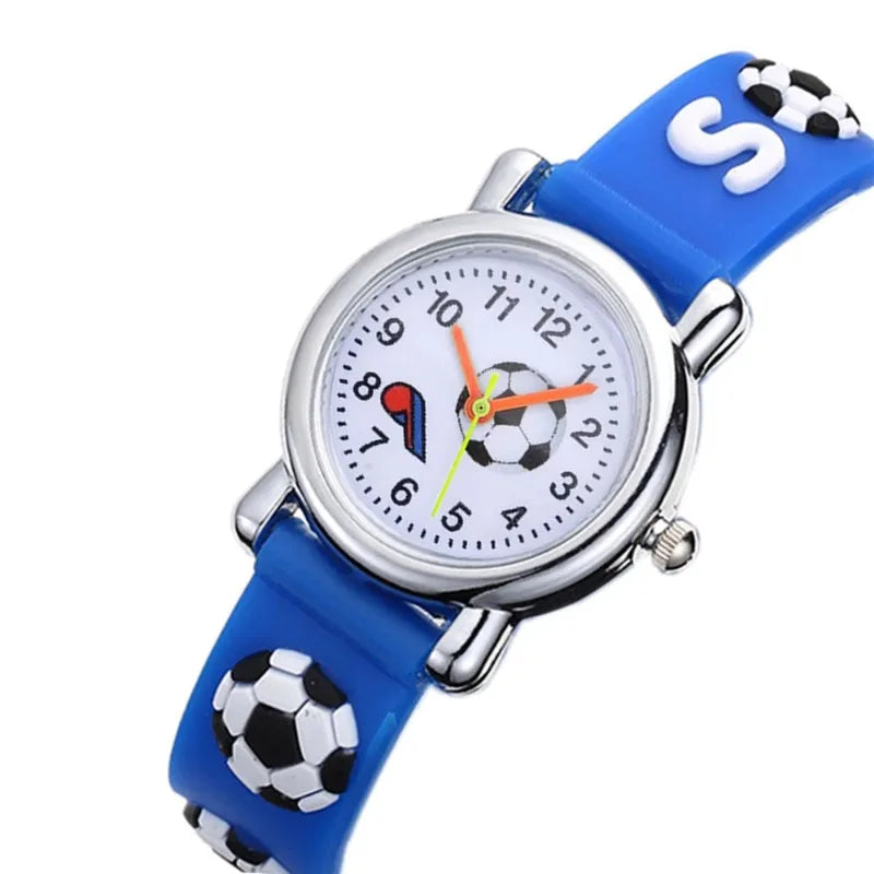 Offre spéciale Football enfants montre mignon dessin animé montres pour garçons enfants décontracté bracelet en Silicone enfants montres à Quartz montre enfant
