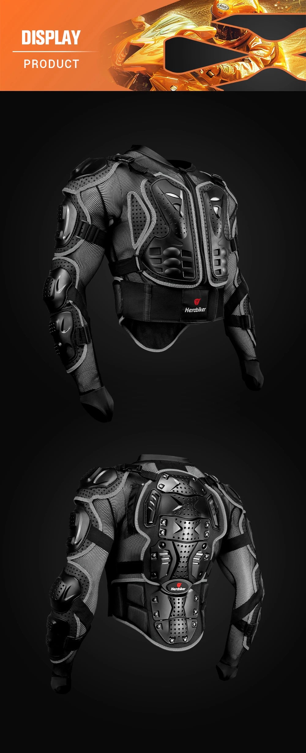 Vestes moto armure complète pour hommes — protection Motocross, équipement, vêtements S-4XL
