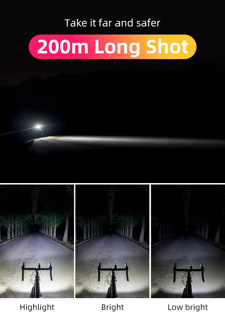 OFFBONDAGE Vélo Lumière 1000Lumen Vélo Phare Banque de Puissance Lampe de Poche Guidon USB Charge VTT Route Point culminant