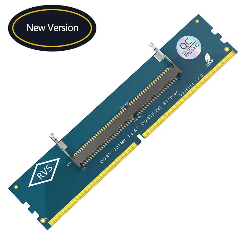 Convertisseur de testeur de mémoire SO DDR5 vers DDR5 U-DIMM ordinateur portable DDR5 mémoire SO-DIMM vers PC de bureau DIMM Riser carte adaptateur d'extension pour PC