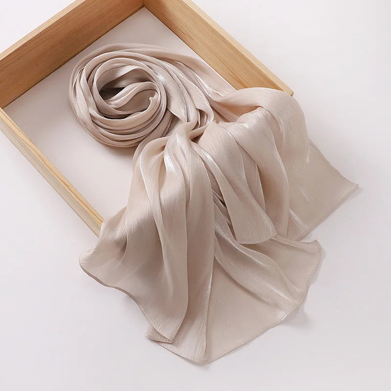 Hijabs en mousseline de soie de qualité supérieure pour femmes, voile turban doux et long, écharpes musulmanes, châles Hijab, couvre-chef Islam, accessoires Ramadan