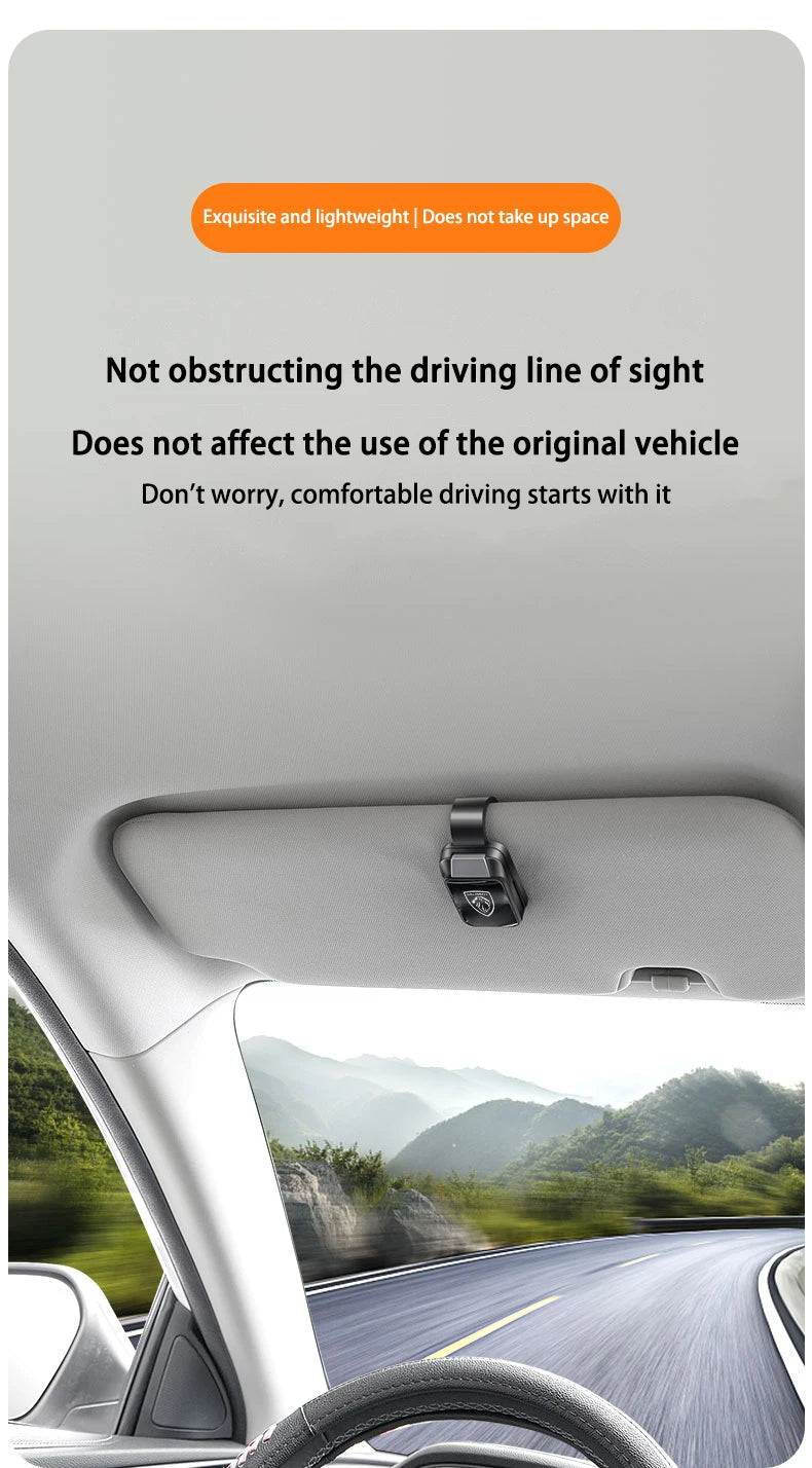 Porte-Lunettes Voiture Clip Pare-Soleil — Rangement, Protection Éponge, Anti-Rayures