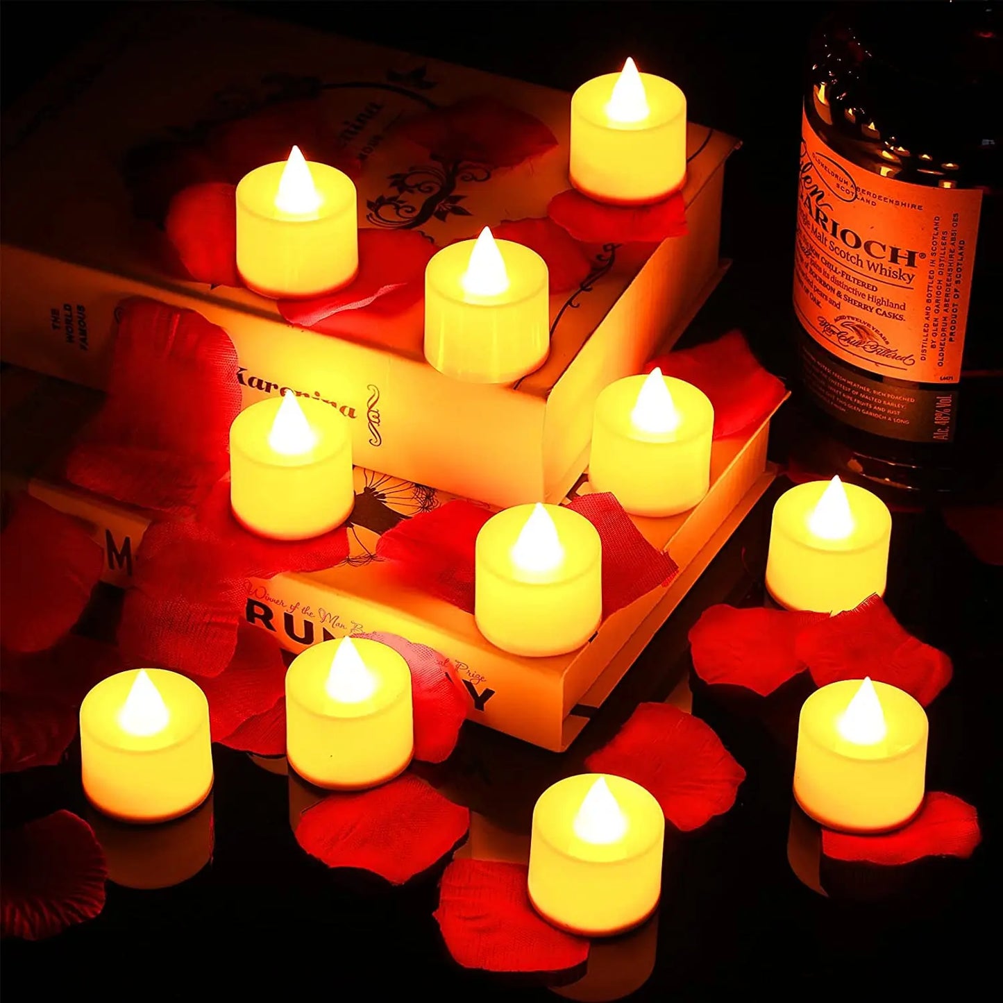 Vela LED a pilas, vela de té falsa sin llama, para bodas, fiestas de cumpleaños, decoración del hogar, candelabro