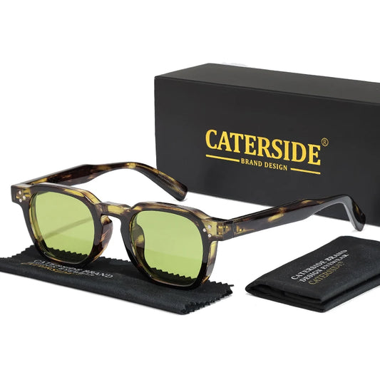 Lunettes de soleil carrées rétro style punk — hommes et femmes, voyage, fête, protection UV400, été