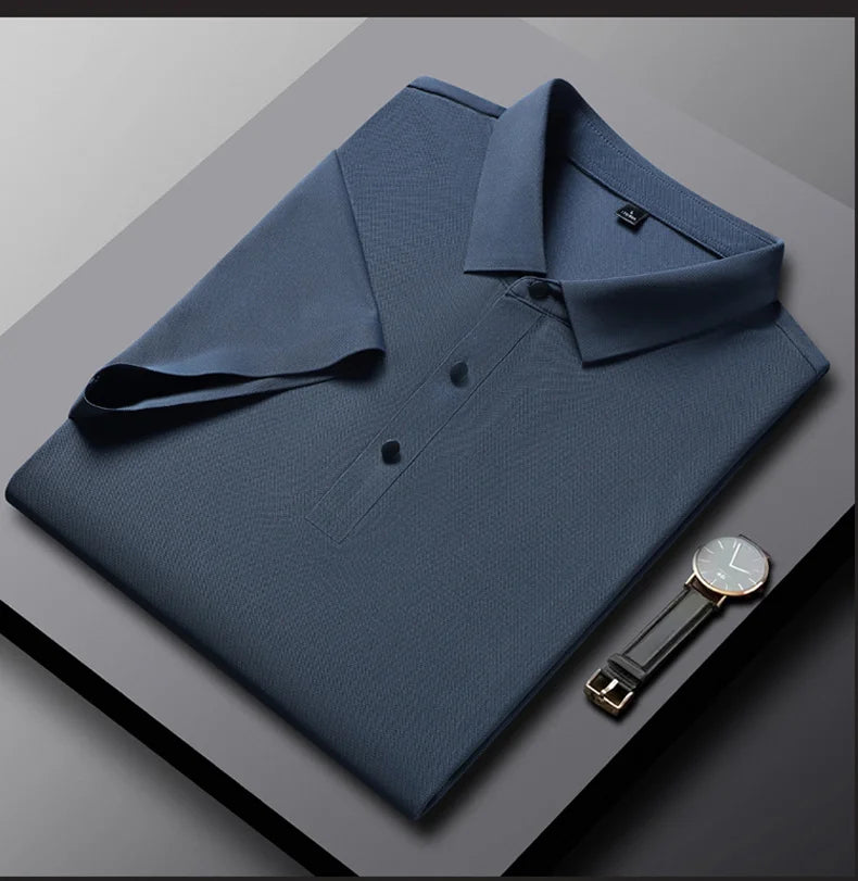 Polo homme 3 boutons décontracté — travail, séchage rapide, manches courtes, golf, grandes tailles