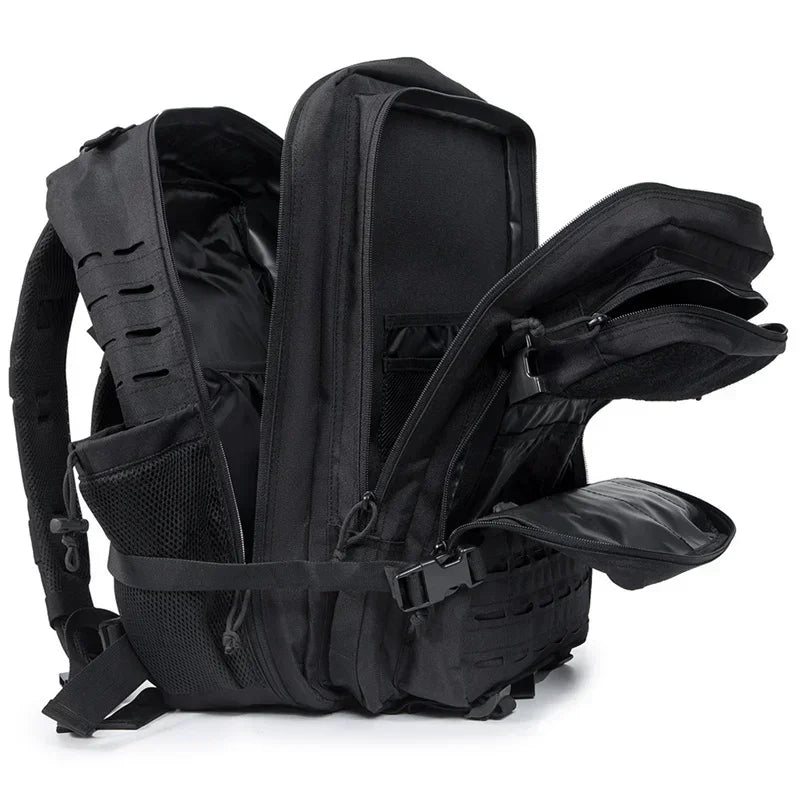 Sac à Dos Tactique Plein Air 25L/45L Homme Femme — Randonnée École Porte-Bouteille