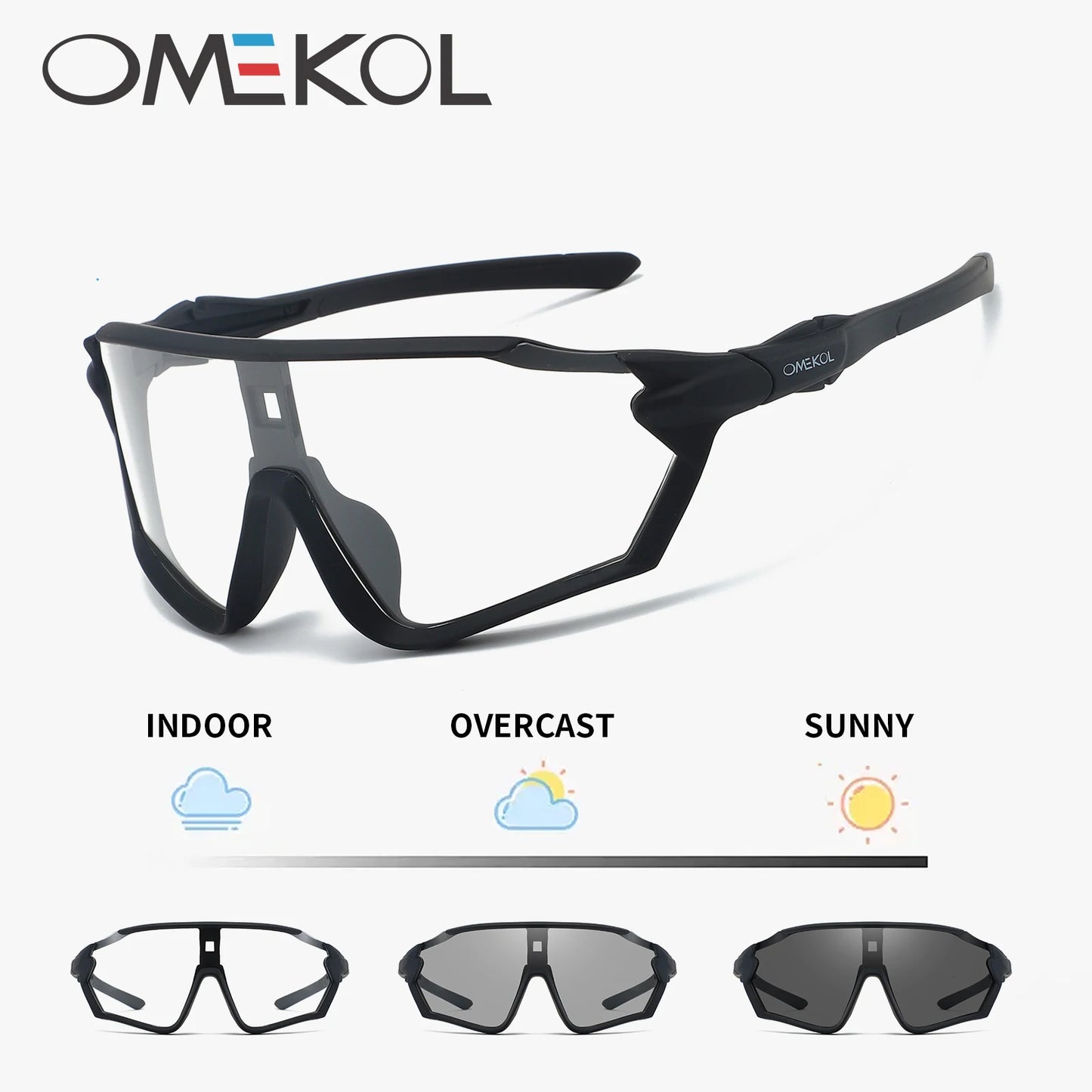 Photochromic Cycling Glasses Sports Bike Sunglasses Men Women MTB Bicycle Eyewear Baseball Softball Sunglasses