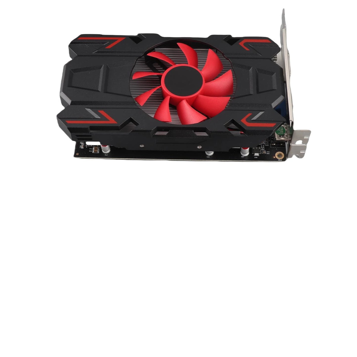 Carte graphique HD7670 4 Go DDR5 128 bits avec ventilateur de refroidissement, prise en charge 2560x1600, interface multimédia HD, carte graphique de jeu DVI VGA