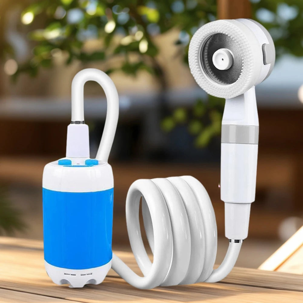 Pompe de douche de Camping Portable avec affichage numérique, 4000mAh, pompe de douche électrique Rechargeable améliorée, dortoir de plage de Camping