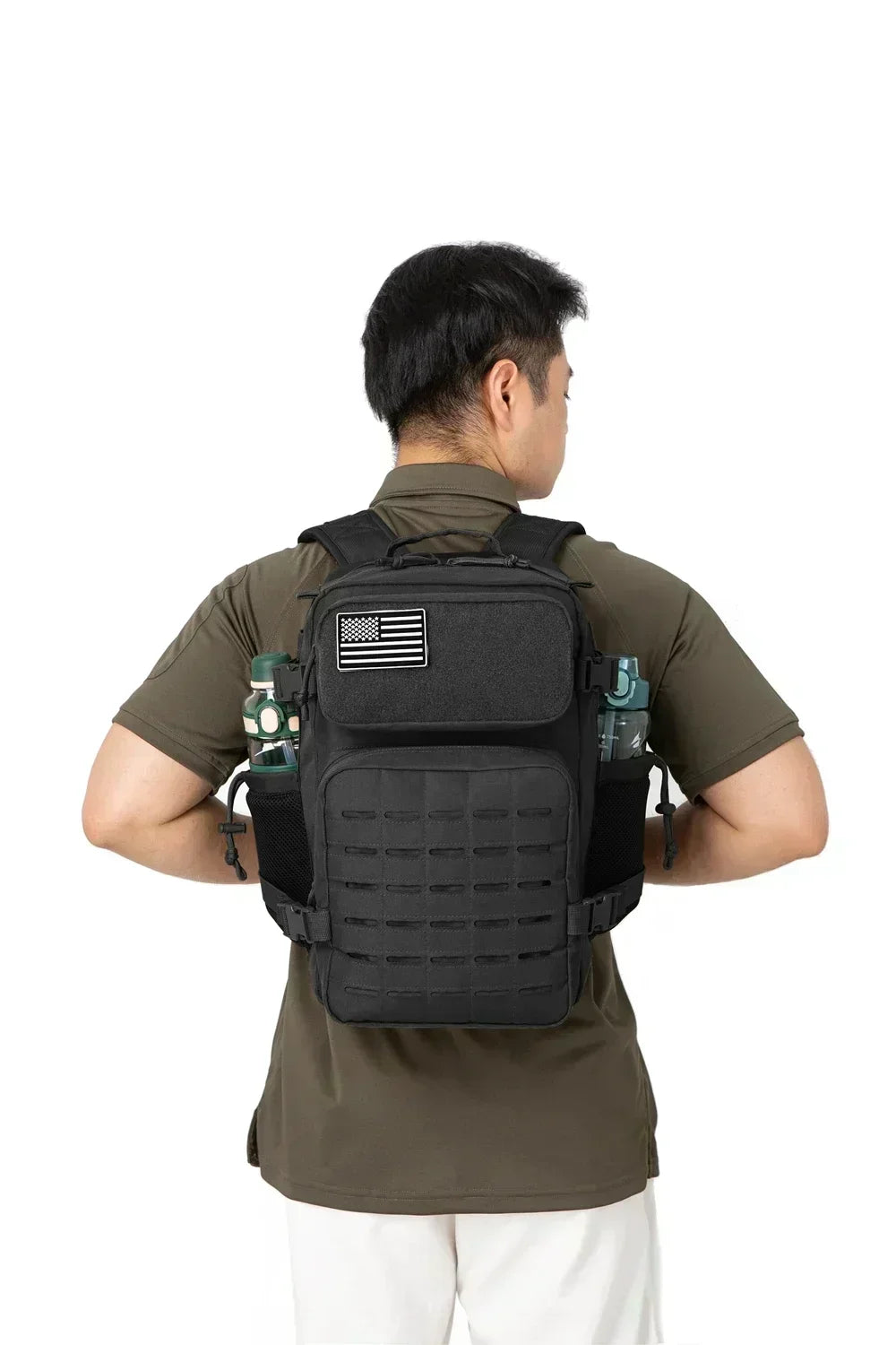 Sac à Dos Tactique Plein Air 25L/45L Homme Femme — Randonnée École Porte-Bouteille