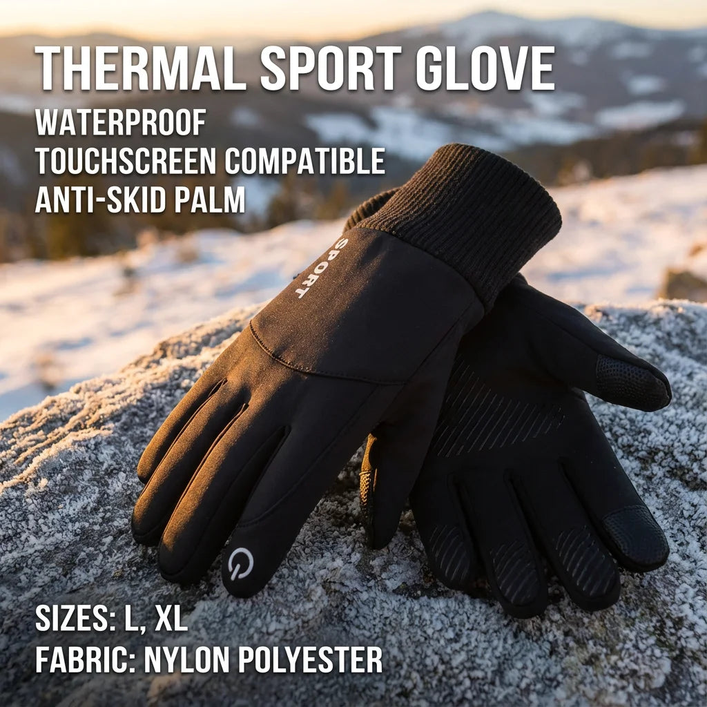 Guantes de invierno térmicos impermeables para pantalla táctil – Guantes deportivos cálidos para hombres y mujeres (correr, ciclismo, esquí)
