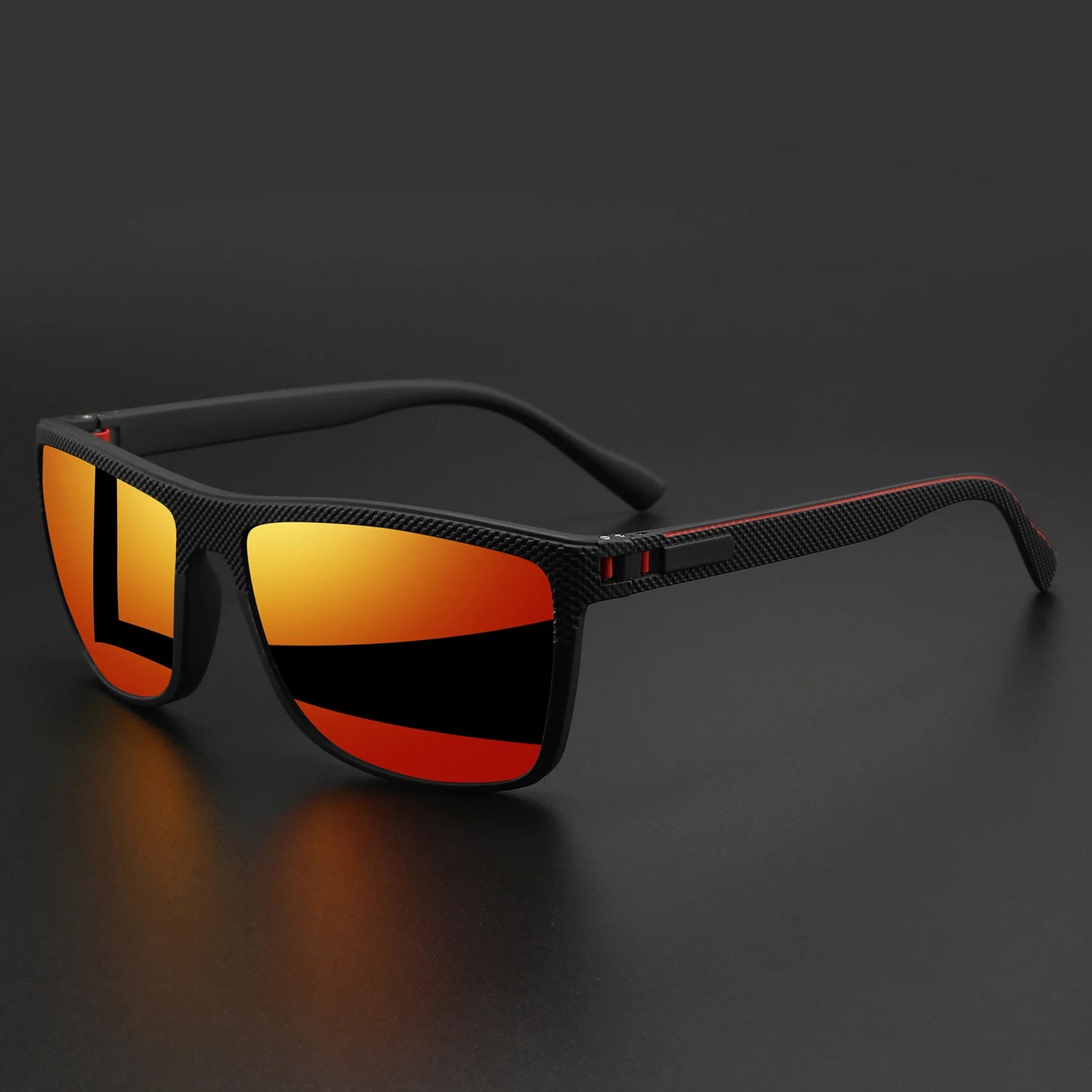 Lunettes de soleil sport extérieur polarisées — courbe, cadre résistant, bouclier, UV400