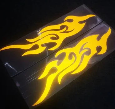 Motorcycle Flame Reflective Stickers, Self-Adhesive Cool Fire Strip, Modified Decals, Motorcycle Body Decoration, Car Supplies