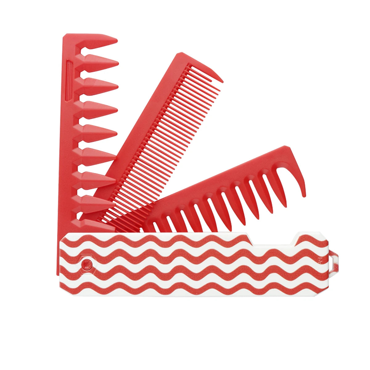 Nouveau 1/2/3 en 1 peignes pliants de poche en plastique à dents larges tête d'huile peigne barbe peignage barbier tondeuse peigne Salon outils de coiffure
