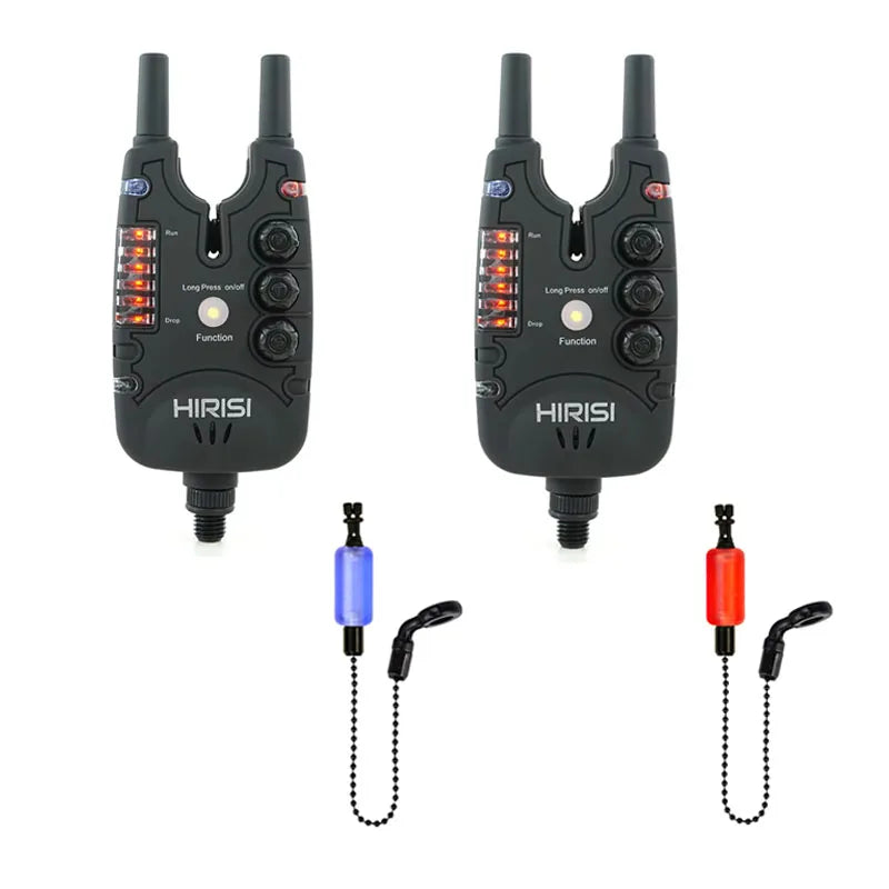 Alarme de pêche à la carpe Hirisi avec volume, tonalité, sensibilité et indicateur LED réglables - Accessoire de pêche essentiel B150