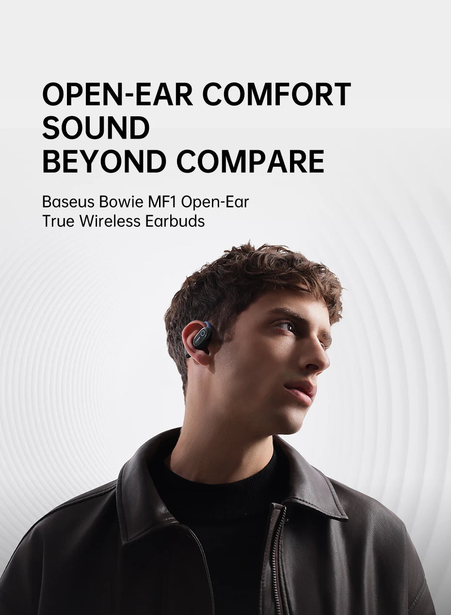 Écouteurs Sans Fil Sport Oreille Ouverte Bluetooth 5.4 — Crochets, Grandes Basses, 60h