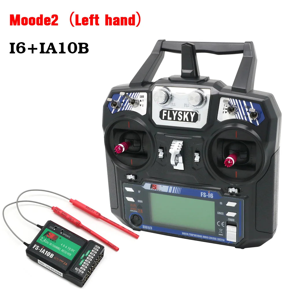 Transmisor FLYSKY FS-i6 I6 2.4G 6CH Control Remoto de Radio con Receptor iA6 iA6B X6B A8S R6B iA10B FS2A para Avión RC Drone