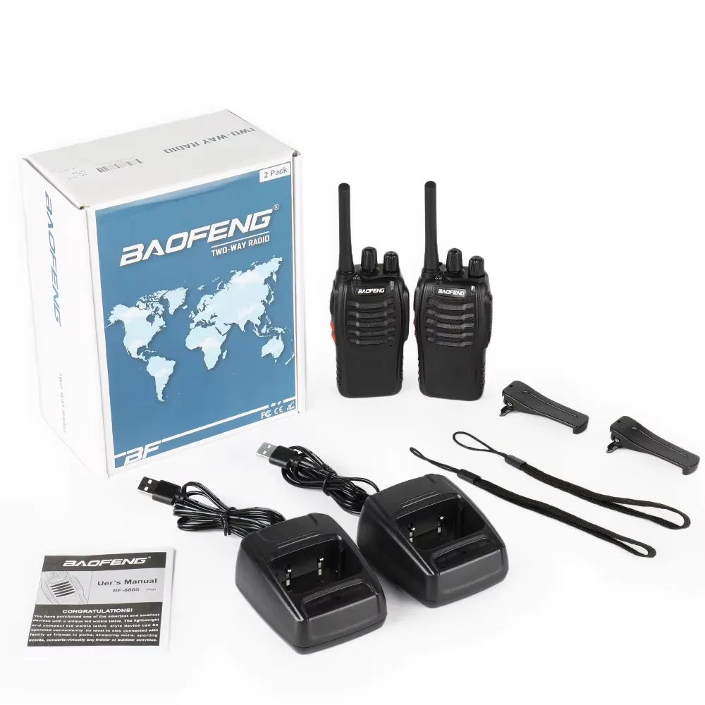 Fabricant 4 pièces Baofeng BF 88E 5W talkie-walkie longue portée 10KM communication ultra-longue veille voyage sur route conduite autonome