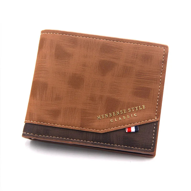 Portefeuilles Courts pour Hommes, Porte-Monnaie Fin Classique, Porte-Photo, Petit Portefeuille Masculin, Porte-Cartes de Qualité, Portefeuilles en Cuir Givré pour Hommes