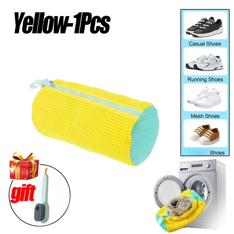 Bolsas de lavandería, bolsa para lavar zapatos en lavadora, con cremallera, con forro polar grueso en el interior, perfecta para zapatillas deportivas y zapatos casuales