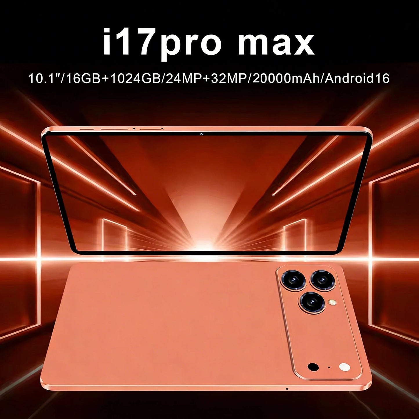 Tablet Android Pad 17 Pro Max 16 22GB 2TB ROM 10,1 pulgadas Snapdragon8gen3 10 núcleos PC tablet reconocimiento facial 20000mAh 5G Doble SIM