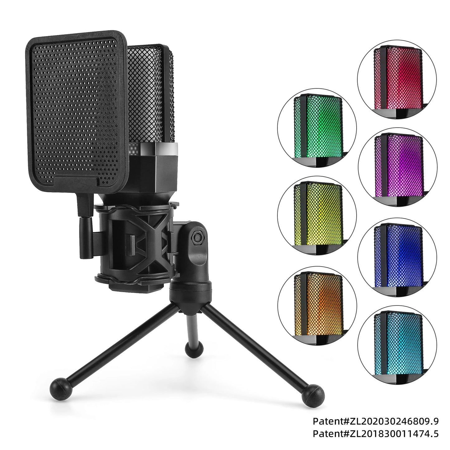 Microphone USB à condensateur pour gaming et podcast – Micro filaire pour PC, streaming et karaoké