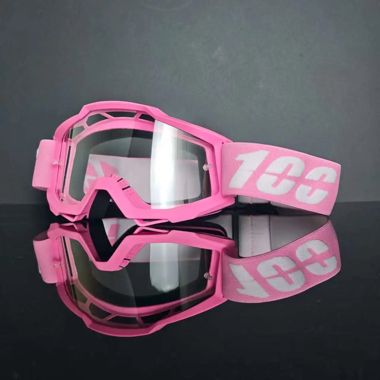 100 gafas de moto, lentes de carreras antipolvo a prueba de viento para hombres y mujeres, motocross, ciclismo, esquí al aire libre, gafas de bicicleta de cross