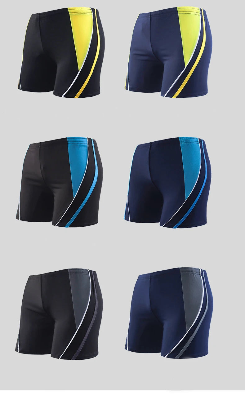 Maillot de bain élastique pour hommes, maillot de bain rayé, plage, Sport, slip court, surf, été, Boxer, costume de bain