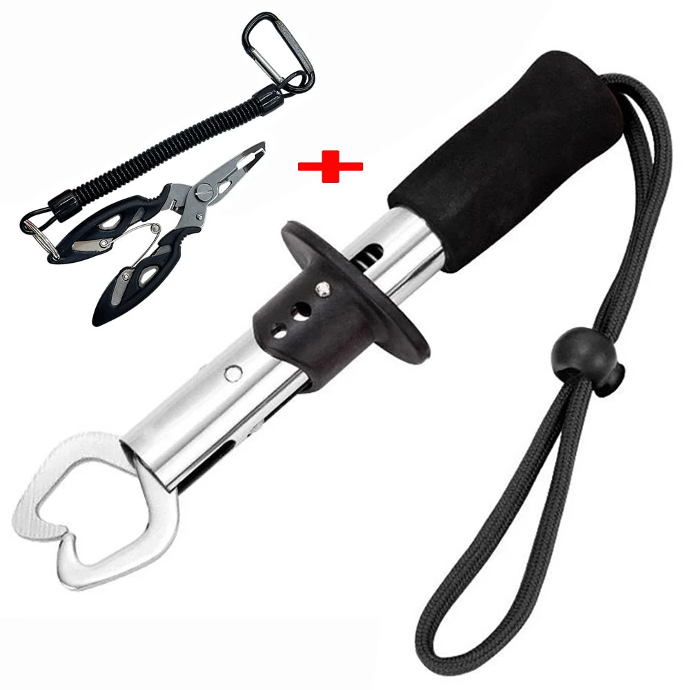 Stainless Steel Fishing Pliers, 21/17cm, Multifunctional Fish Controller Set, Spinning/Considering Fish, Fishing Gear