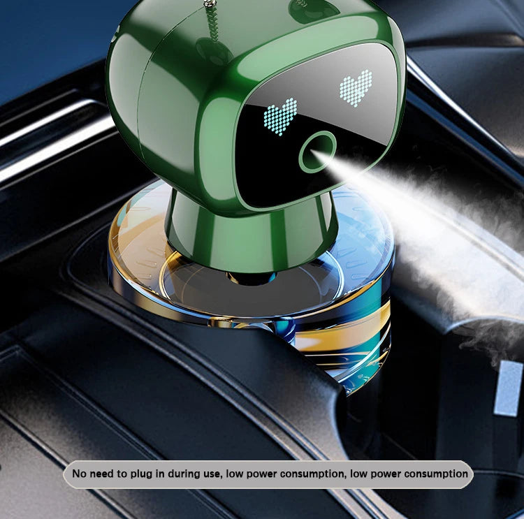 Désodorisant de voiture Intelligent diffuseur d'arôme de voiture Rechargeable AI yeux intelligents 4 niveaux de diffuseur de voiture Intelligent réglable cadeau