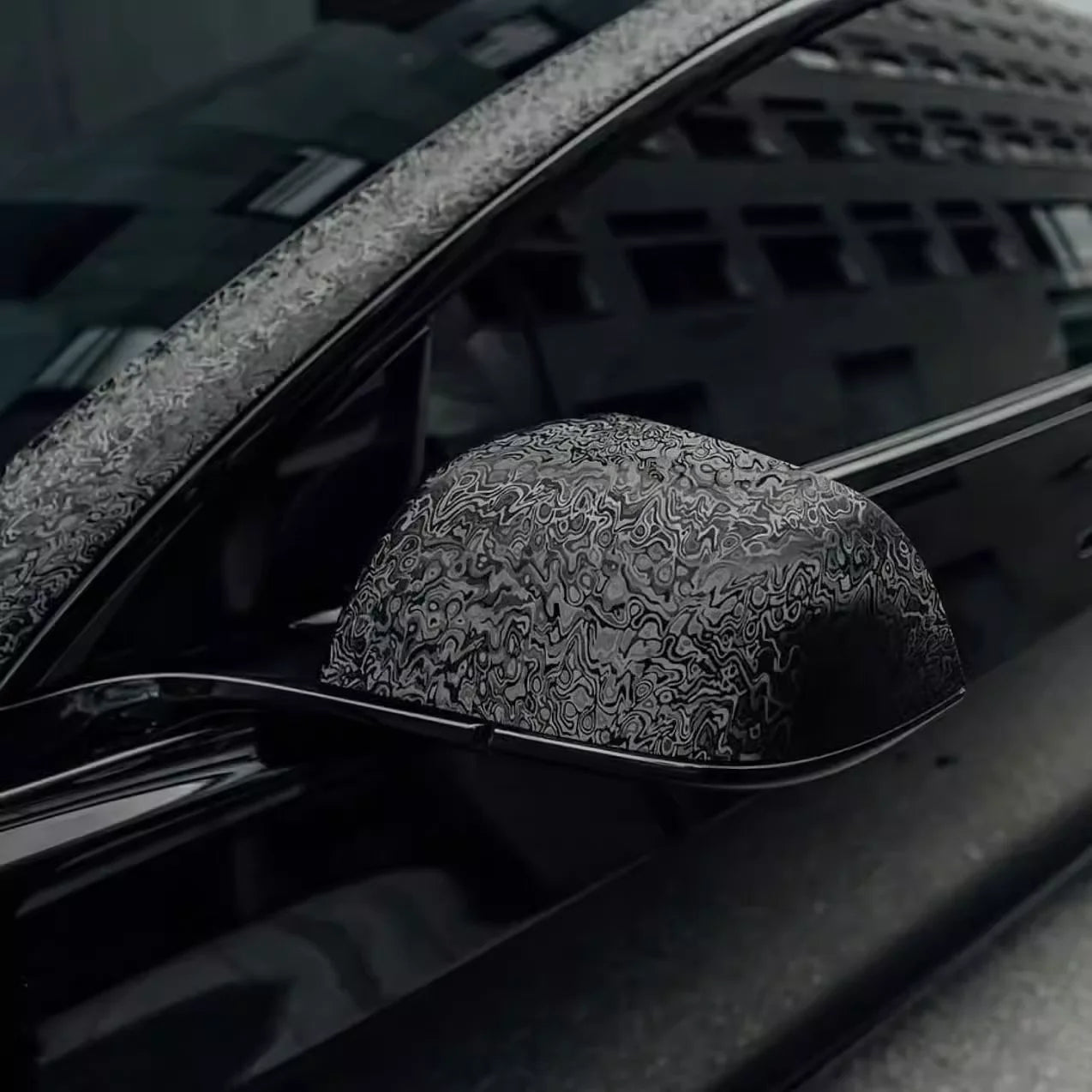 Pegatina de coche de vinilo, película negra cósmica Bon, mate, Meta forjado para motocicleta, pegatinas exteriores de coche, pegatina adhesiva de fibra de carbono