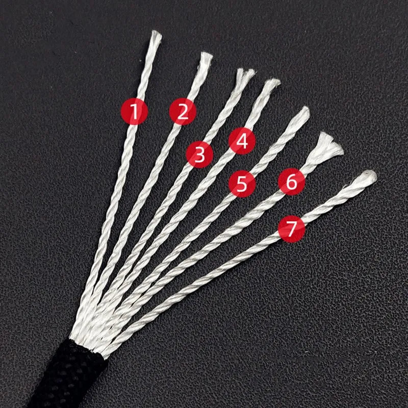 Paracorde 550 à 7 cœurs, 5M/15M/30M, 4mm, cordon de Parachute, kit de corde de survie pour Camping en plein air, parapluie, tente, lanière, corde à linge